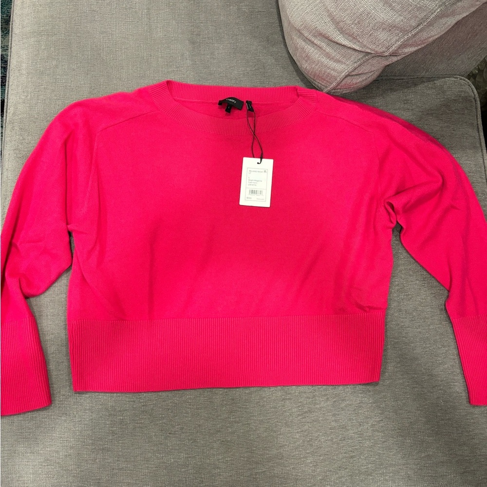 NWT - Theory Bright Magenta Cashmere Sweater